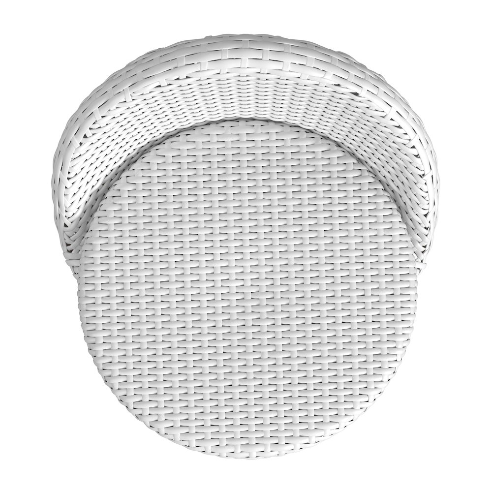 24 in. Seat Height Outdoor Rattan and Metal Low Back Counter Stool. Picture 5