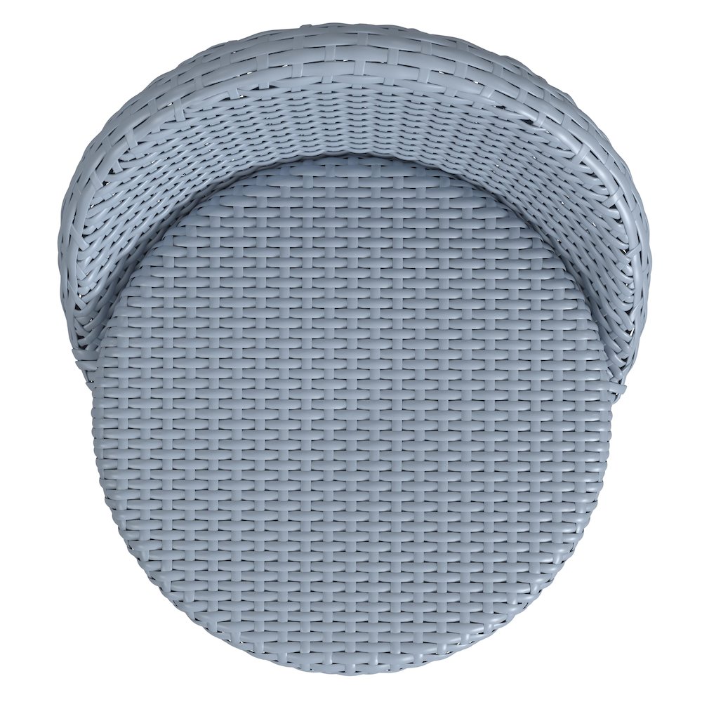 Tobias 24.5 in. Seat Height Outdoor Rattan and Metal Low Back Counter Stool. Picture 5