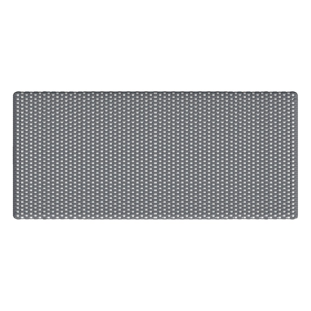 Tobias 40 in. W Outdoor Rectangular Rattan Dining Bench, Gray and White Dot. Picture 4