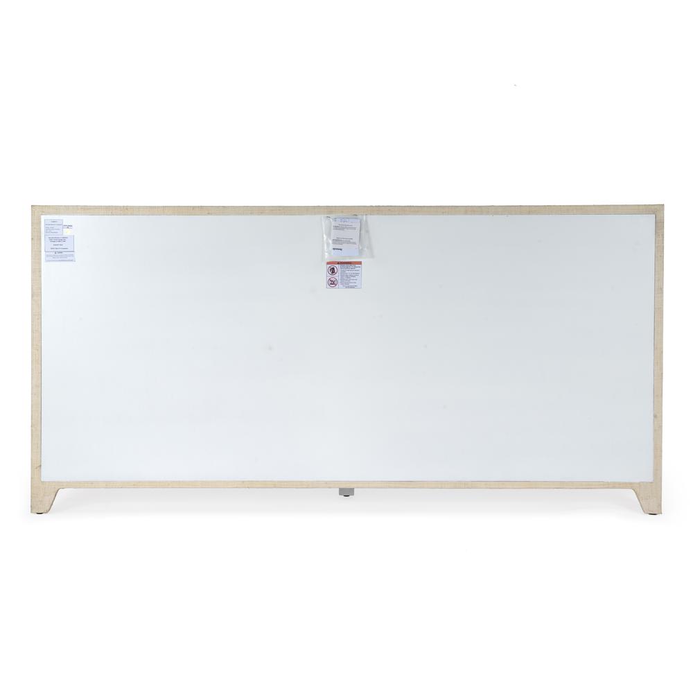 Bar Harbor Raffia 4 Door 70" Sideboard, Natural. Picture 5