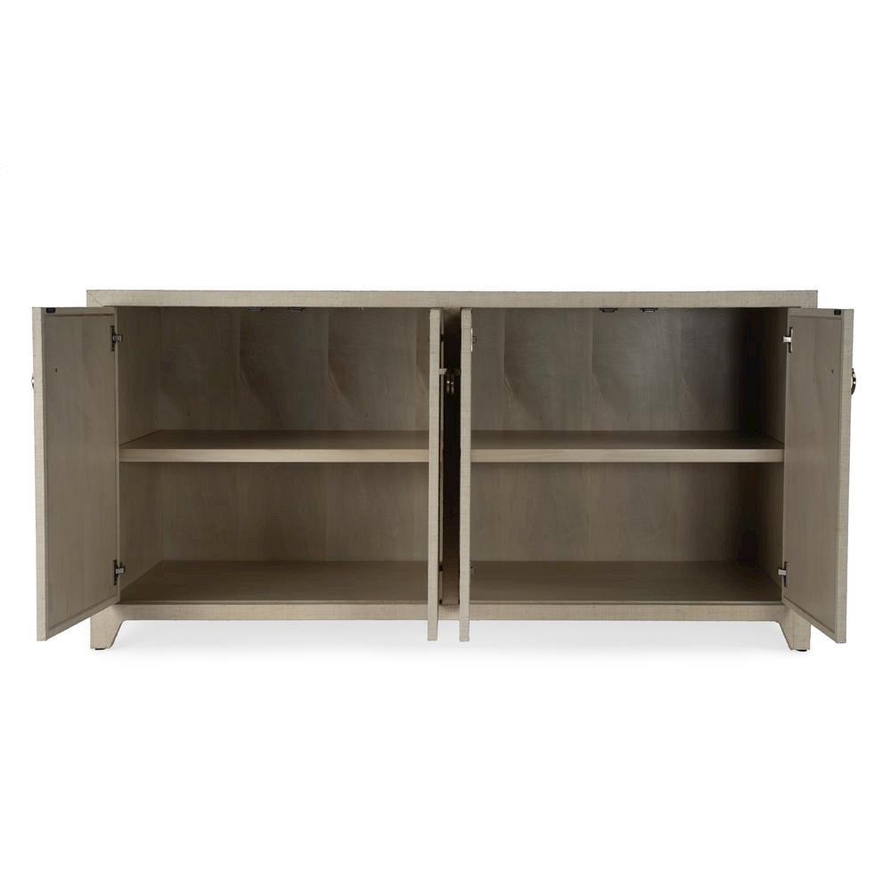Buffet Cabinet with Storage – Large 4 Door Side Board in Oak Finish. Picture 5