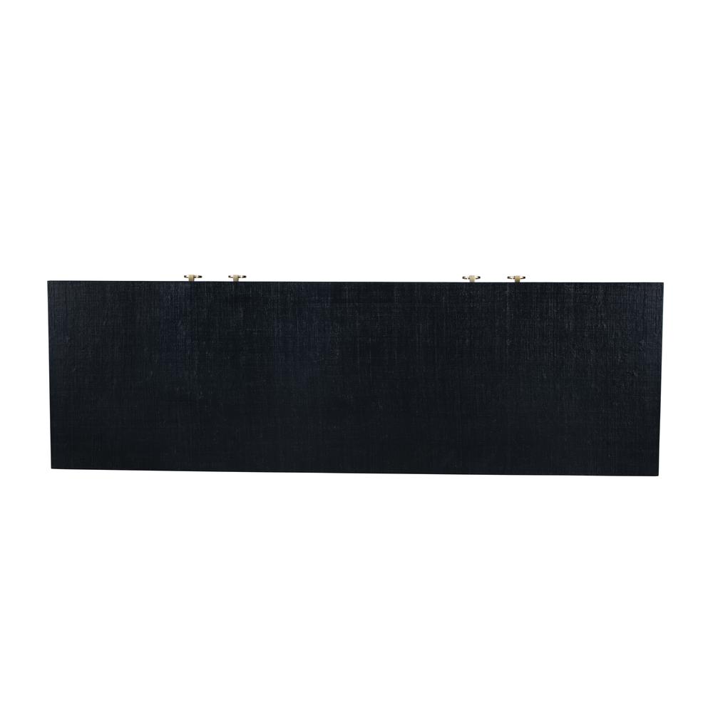 Bar Harbor Raffia 4 Door 70" Sideboard, Navy Blue. Picture 7