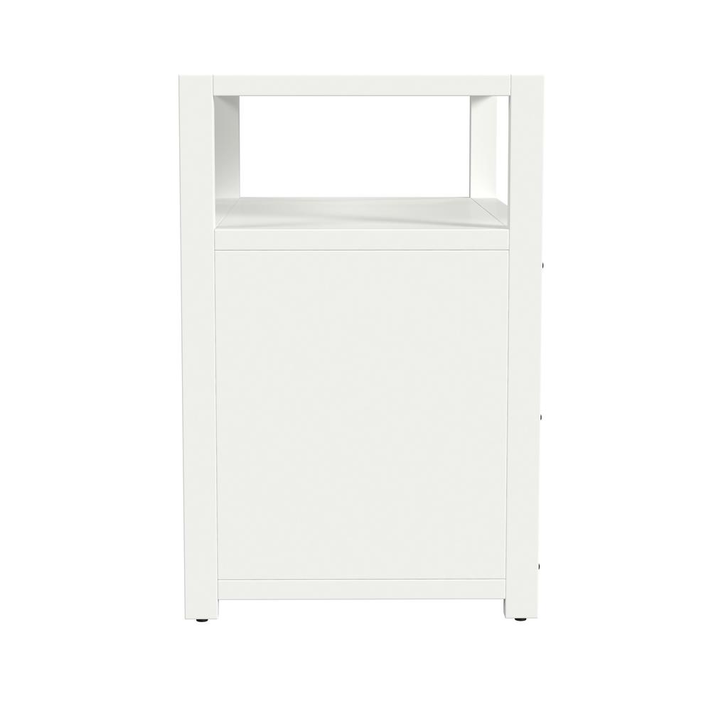 Lark 2 Drawer Wide Nightstand, White. Picture 3