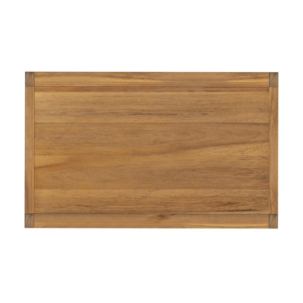 Lark Natural 2 Drawer Wide Nightstand, Light Brown. Picture 5