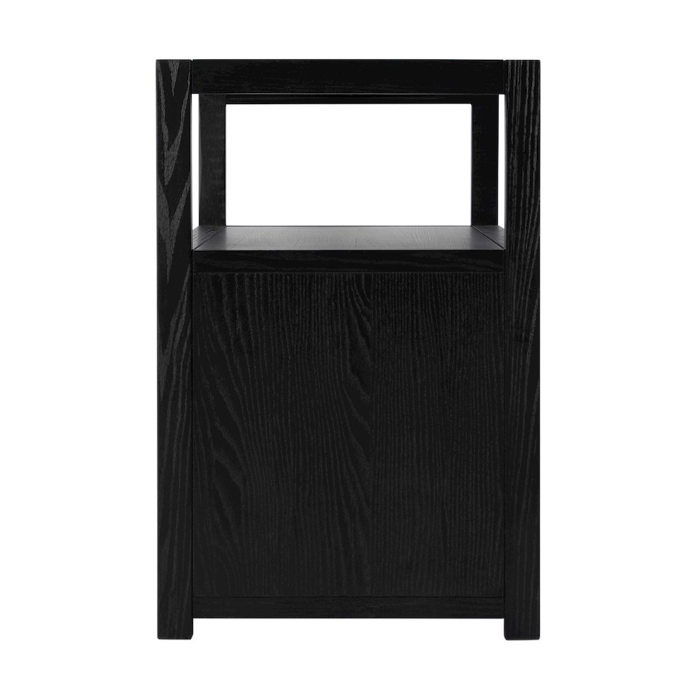 Lark 28 in. W Rectangular Wood 2 Drawer Nightstand, Black. Picture 6