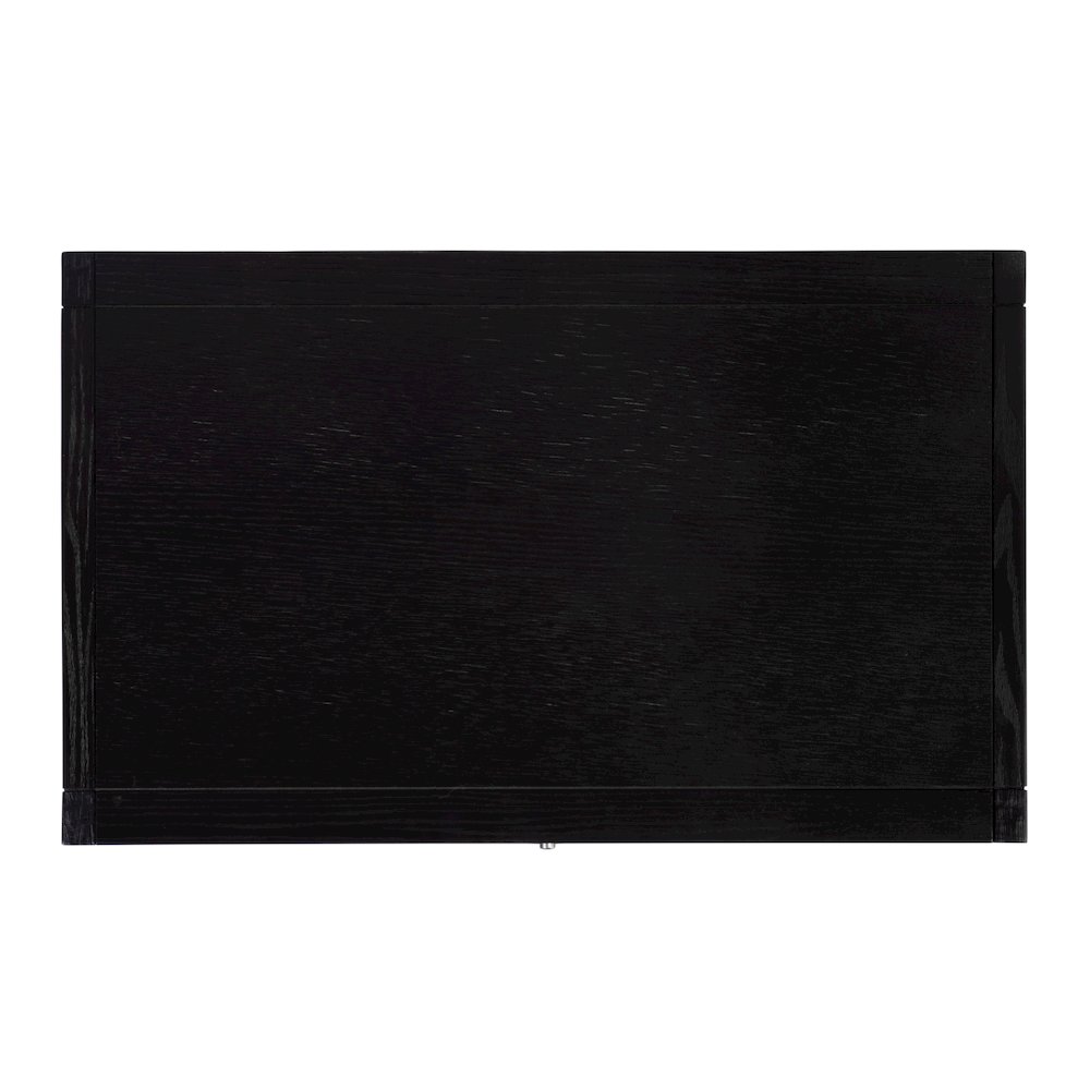 Lark 28 in. W Rectangular Wood 2 Drawer Nightstand, Black. Picture 9