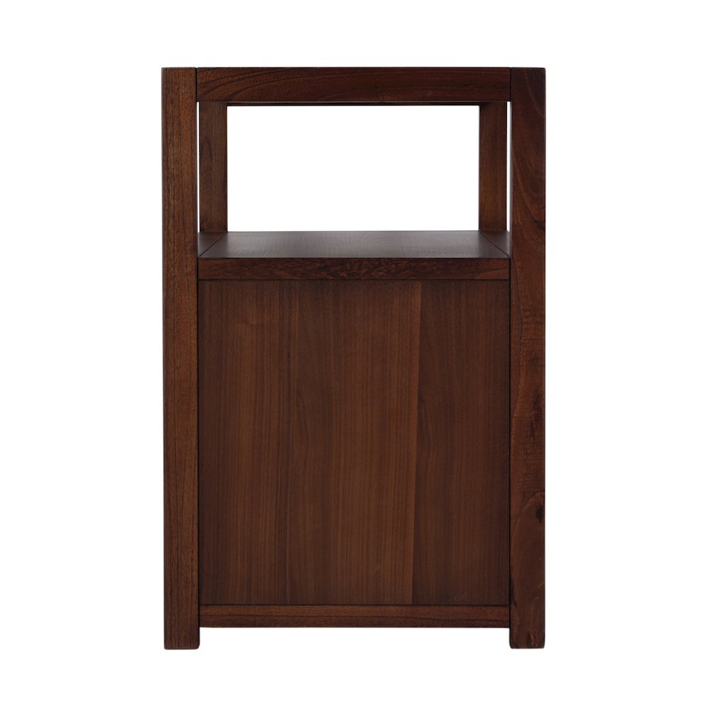 Lark 28 in. W Rectangular Wood 2 Drawer Nightstand, Medium Brown. Picture 6