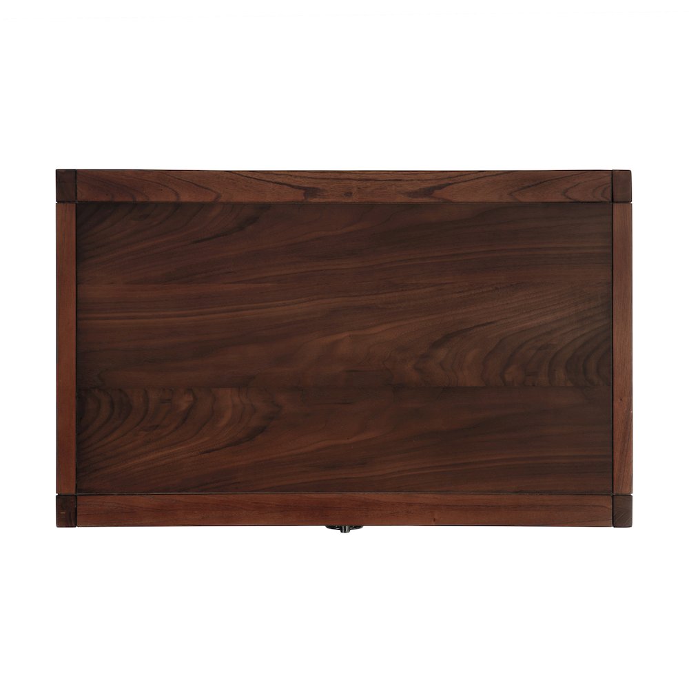 Lark 28 in. W Rectangular Wood 2 Drawer Nightstand, Medium Brown. Picture 9