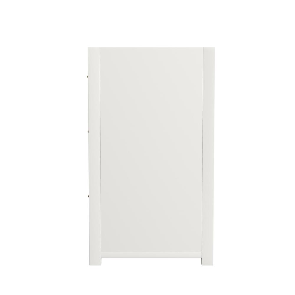 Lark 3 Drawer Nightstand, White. Picture 3