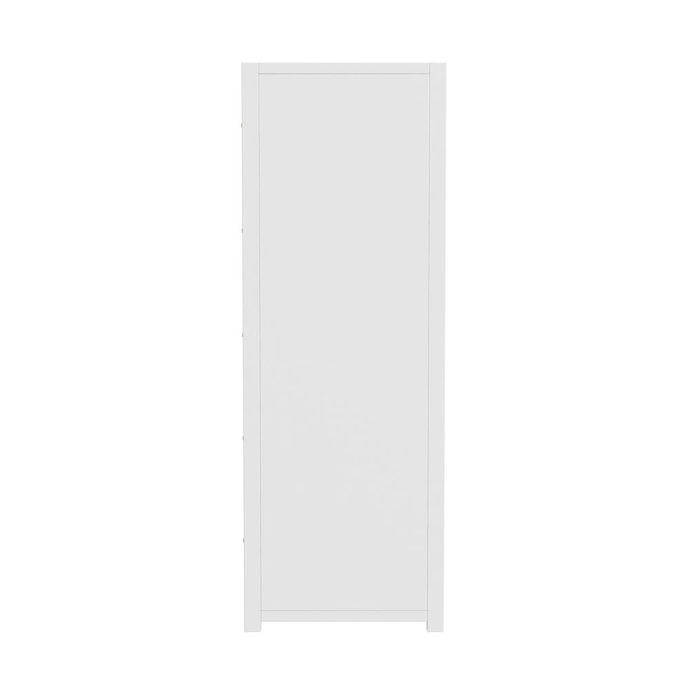 Lark 5 Drawer Dresser, White. Picture 3