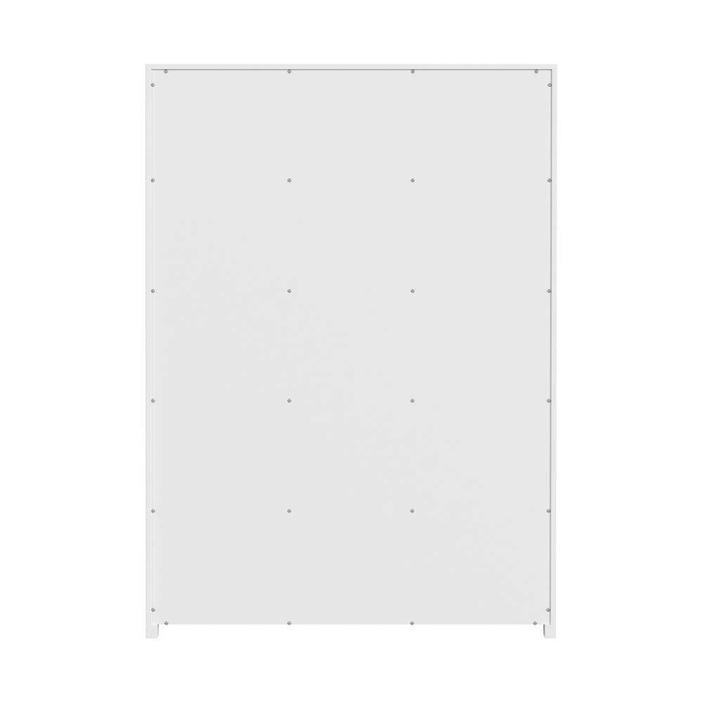 Lark 5 Drawer Dresser, White. Picture 4