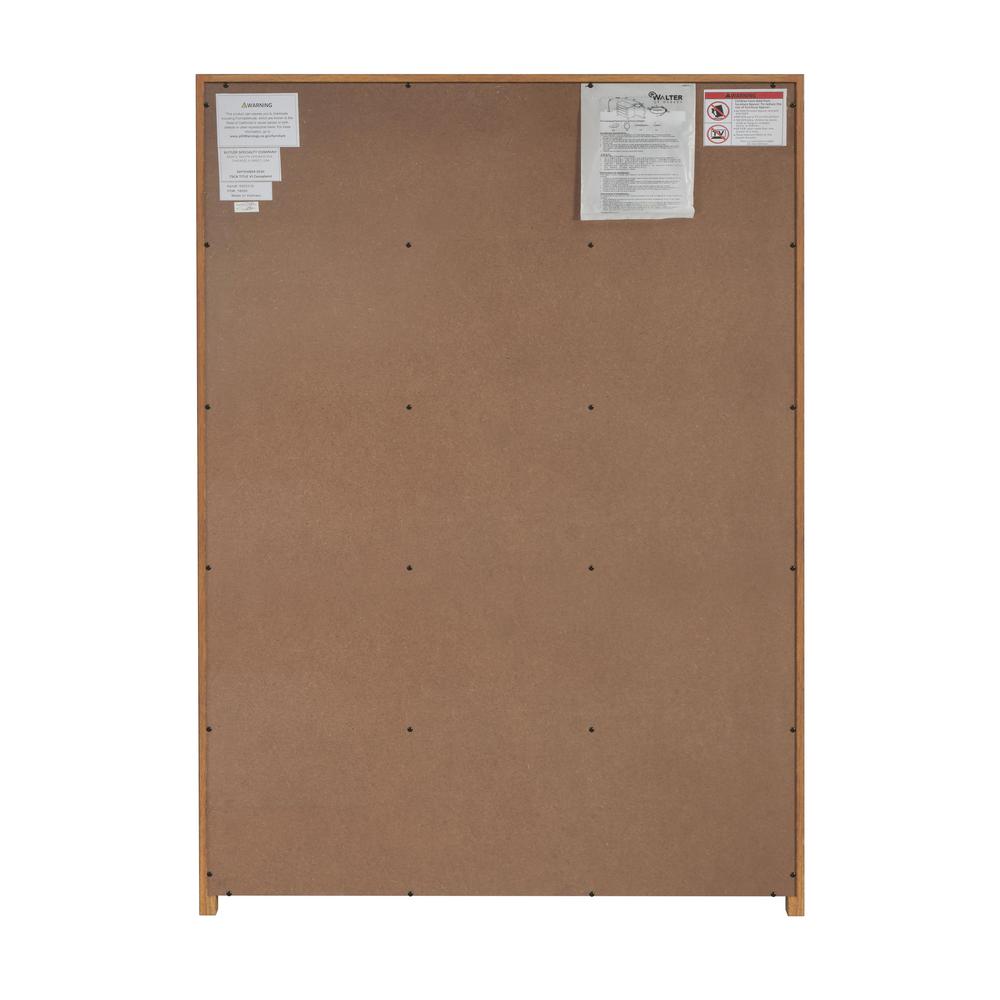 Lark 5 Drawer Dresser, Light Brown. Picture 4