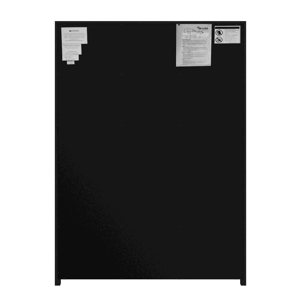 Lark 36 in. W Wood 5 Drawer Dresser/Chest of Drawers, Black. Picture 6