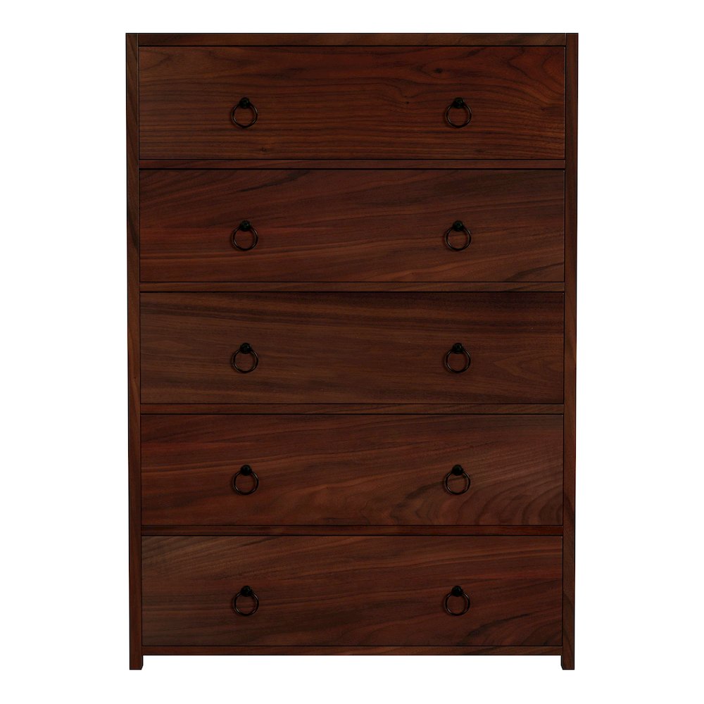 Lark 36 in. W Wood 5 Drawer Dresser/Chest of Drawers, Medium Brown. Picture 4