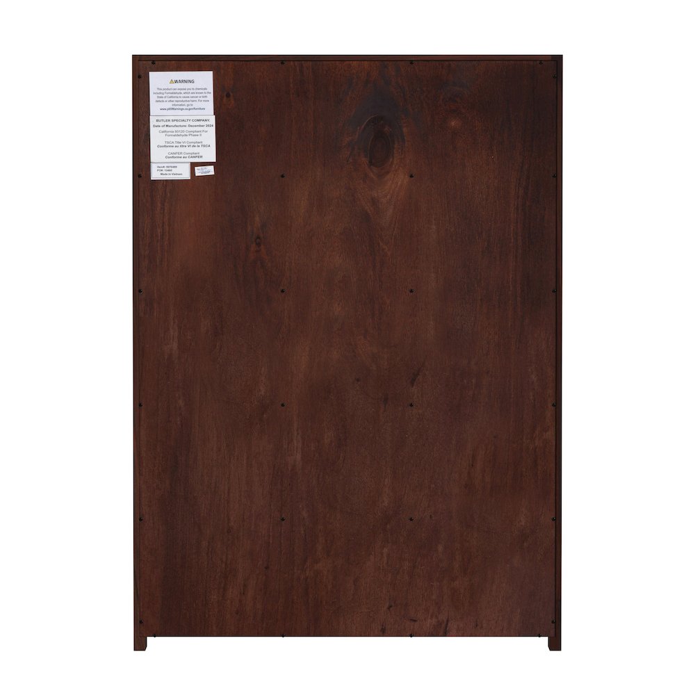 Lark 36 in. W Wood 5 Drawer Dresser/Chest of Drawers, Medium Brown. Picture 6