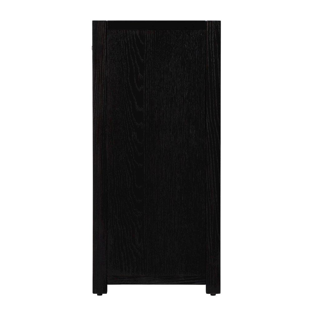 Lark 31 in. W Rectangular Wood Accent Storage Cabinet, Black. Picture 6