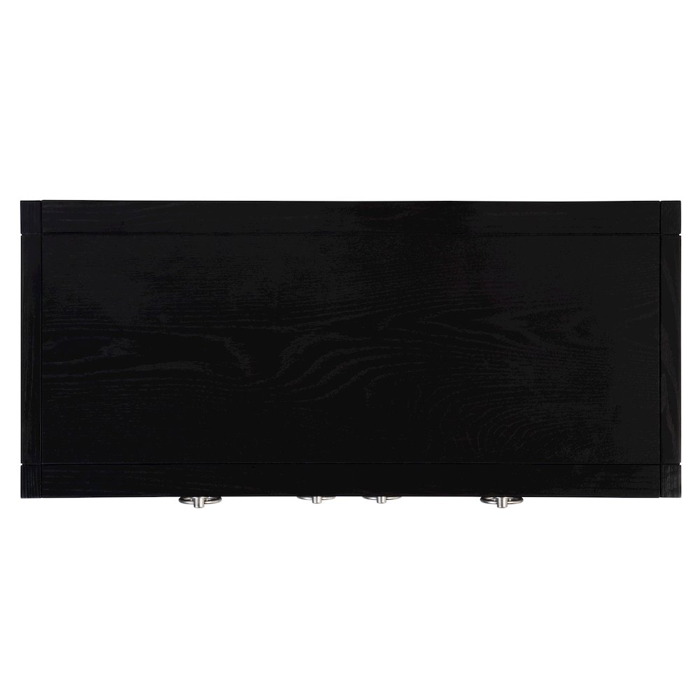 Lark 31 in. W Rectangular Wood Accent Storage Cabinet, Black. Picture 9