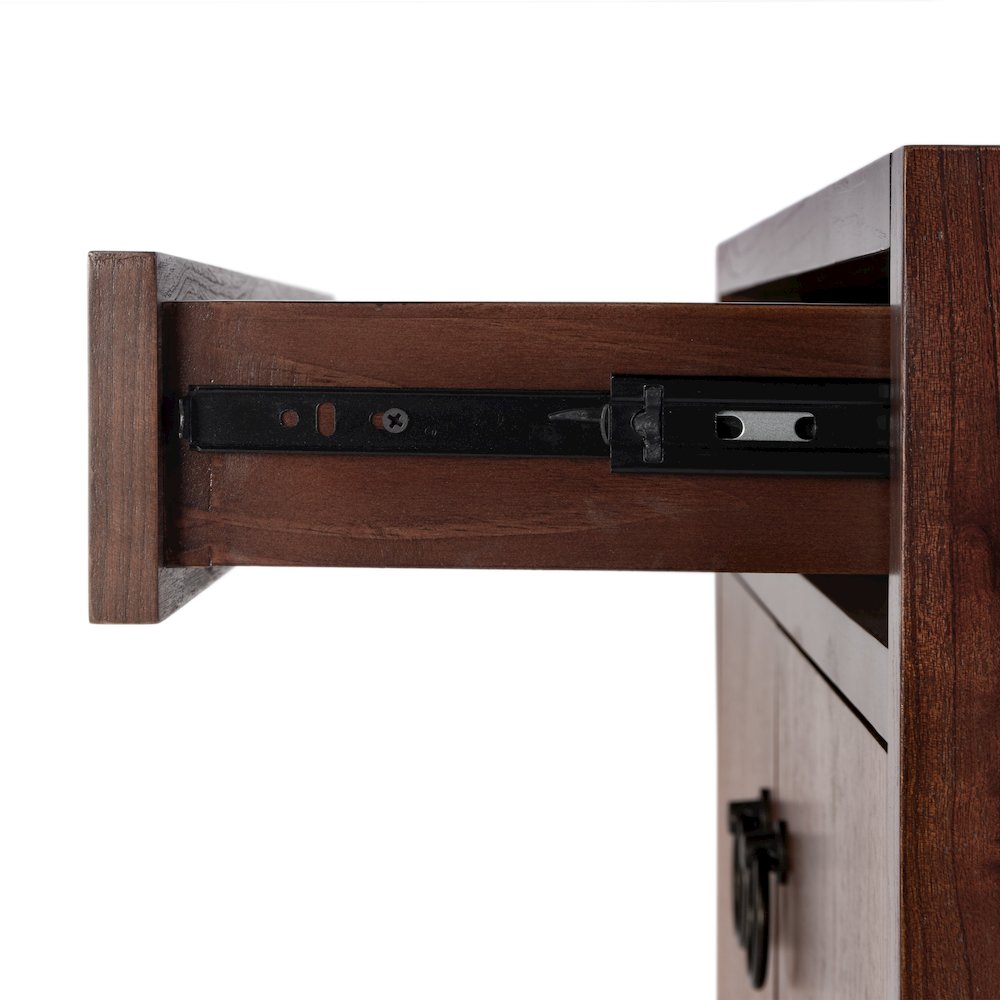 Lark 31 in. W Rectangular Wood Accent Storage Cabinet, Medium Brown. Picture 8