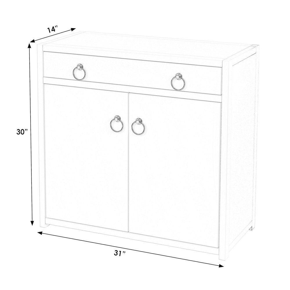 Lark 31 in. W Rectangular Wood Accent Storage Cabinet, Medium Brown. Picture 3