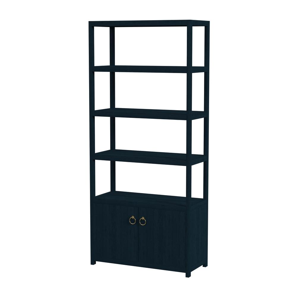 Lark  4- Tier Etagere  Etagere Bookcase, Navy Blue. Picture 1