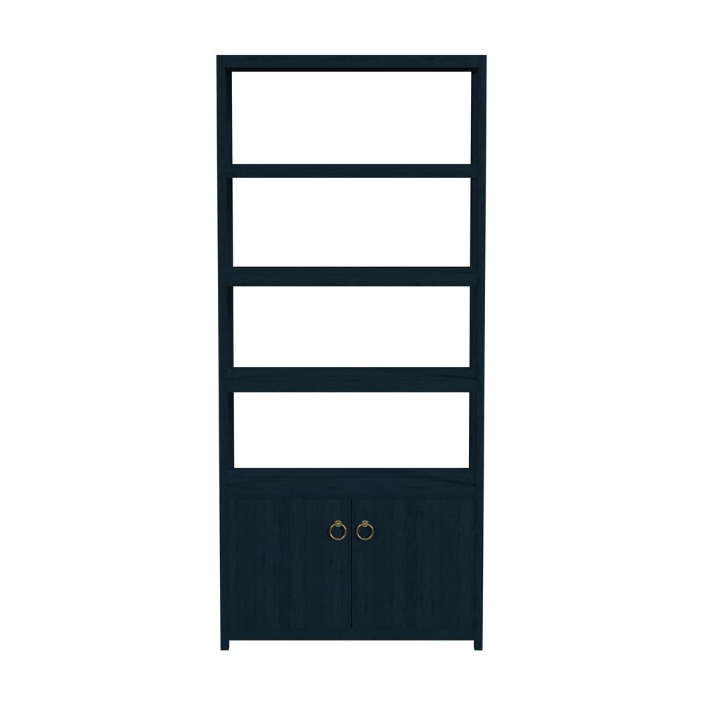 Lark  4- Tier Etagere  Etagere Bookcase, Navy Blue. Picture 2