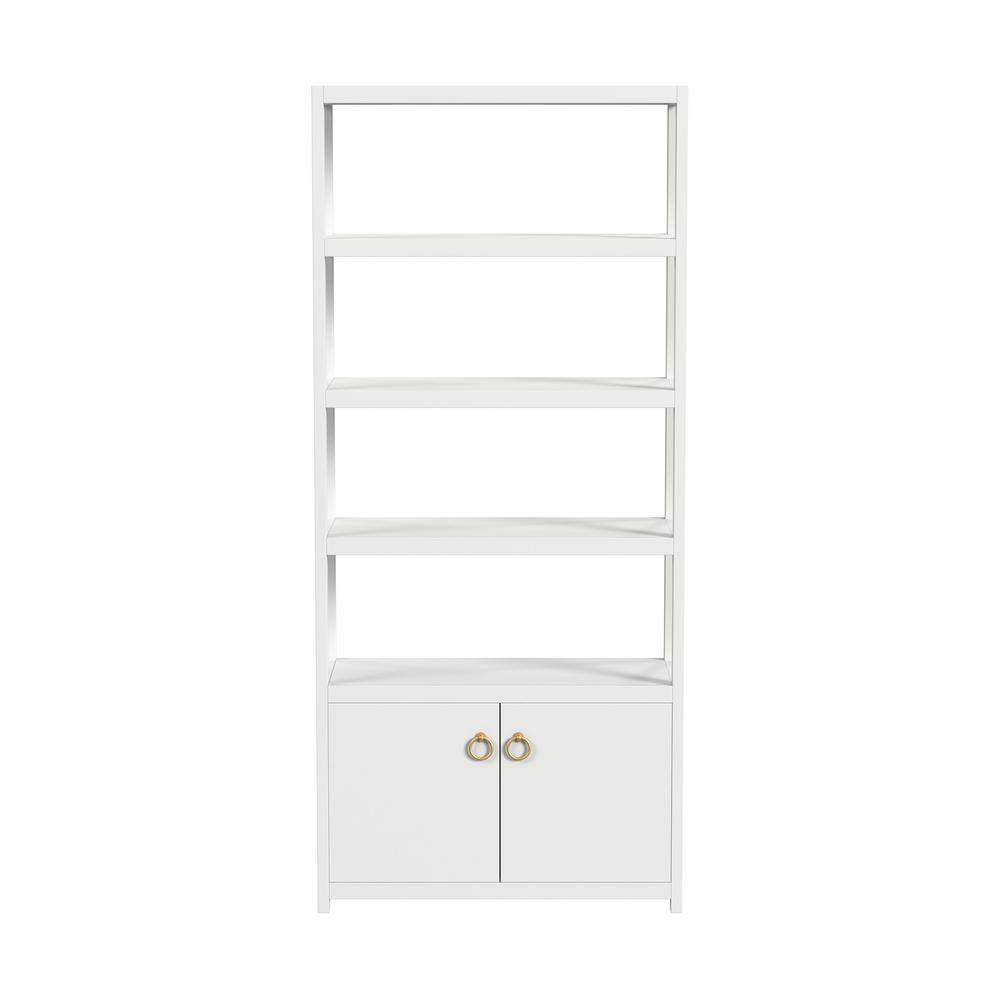 Lark  4- Tier Etagere  Etagere Bookcase, White. Picture 3