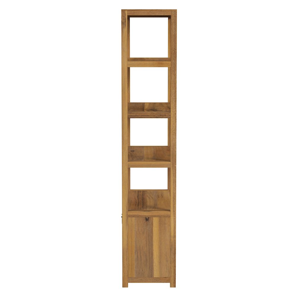 Lark 32 in. W x 72 in. H Wood 4 Tier Etagere Bookcase, Natural. Picture 5