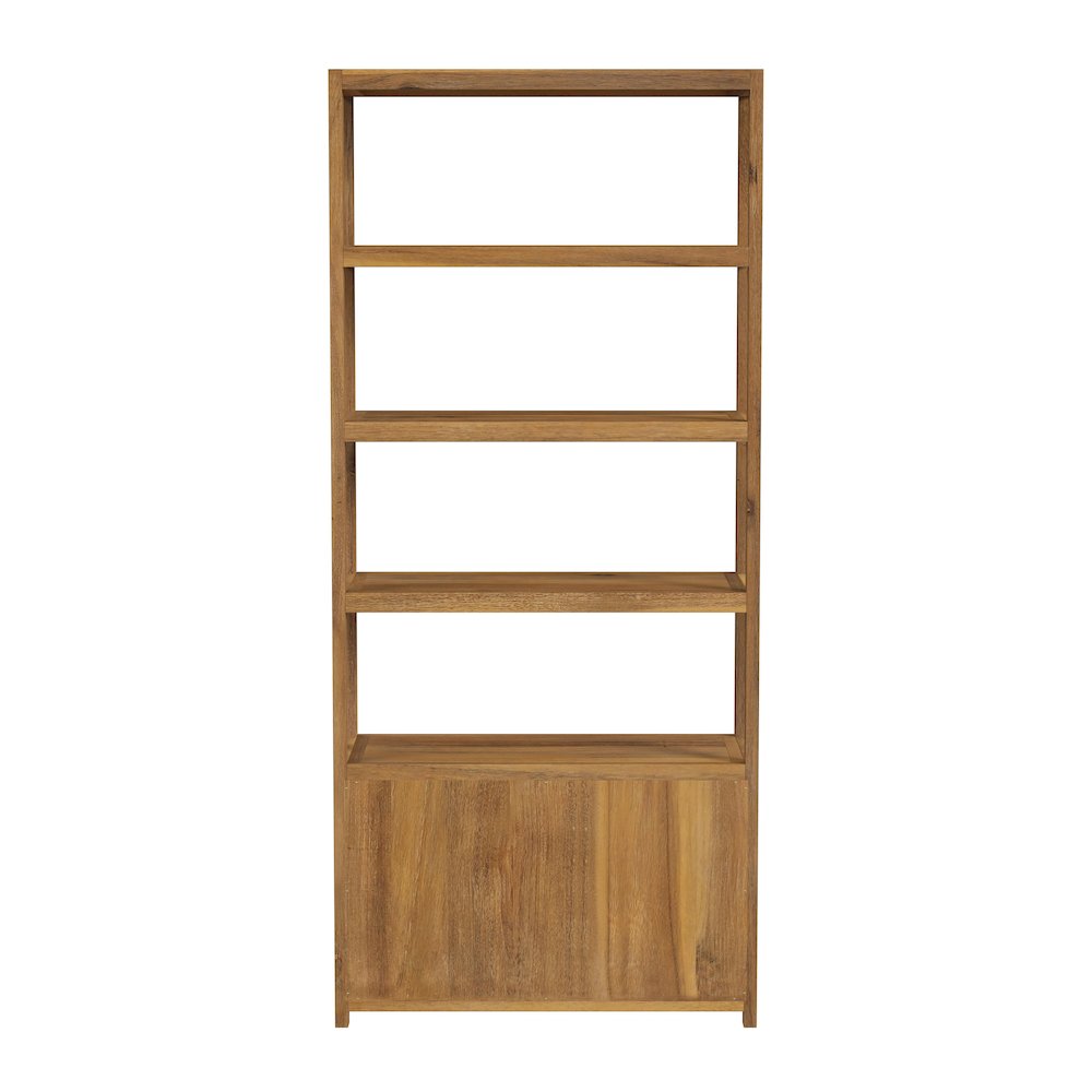 Lark 32 in. W x 72 in. H Wood 4 Tier Etagere Bookcase, Natural. Picture 6
