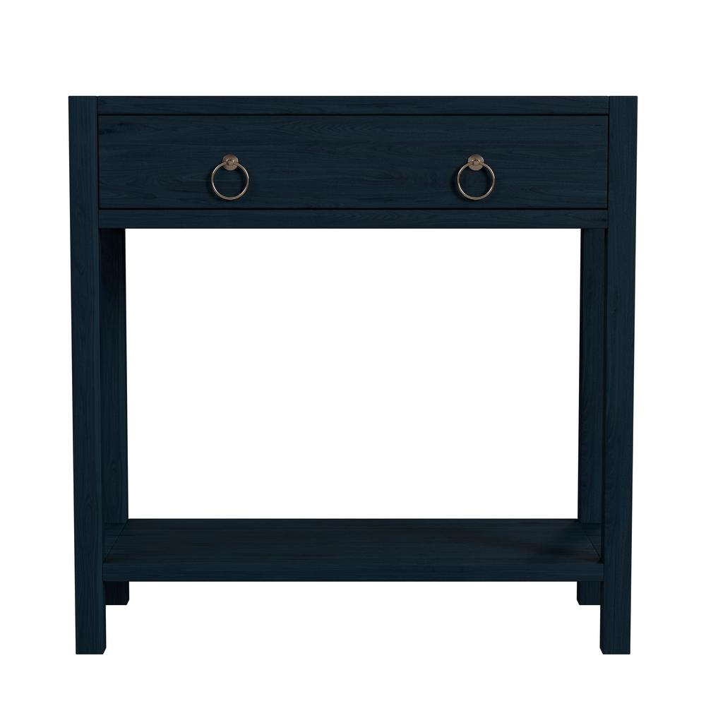 Lark 30" Wood 1-Drawer Nightstand, Navy Blue. Picture 2