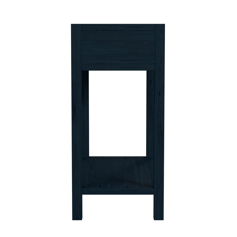 Lark 30" Wood 1-Drawer Nightstand, Navy Blue. Picture 3
