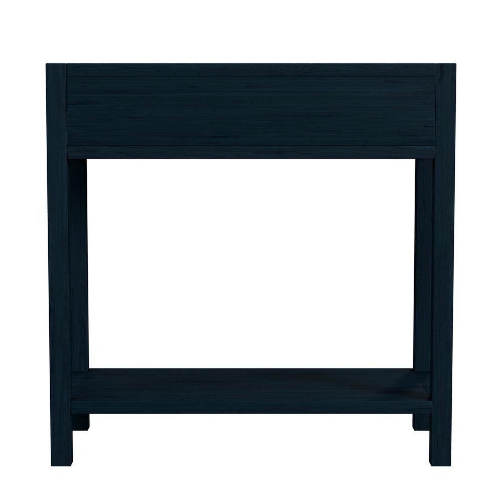 Lark 30" Wood 1-Drawer Nightstand, Navy Blue. Picture 4