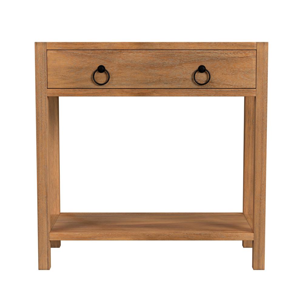 Lark 30" Wood 1-Drawer Nightstand, Light Brown. Picture 2