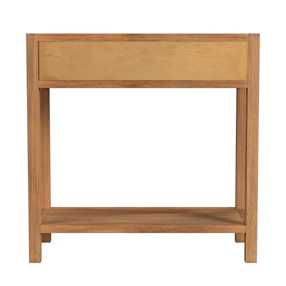 Lark 30" Wood 1-Drawer Nightstand, Light Brown. Picture 4