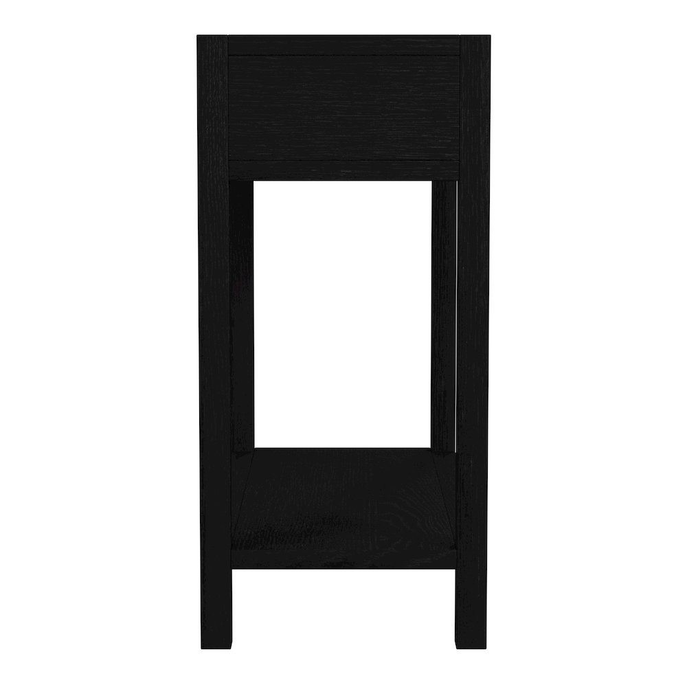 Lark 30 in W Rectangular Wood 1Drawer Nightstand, Black. Picture 5