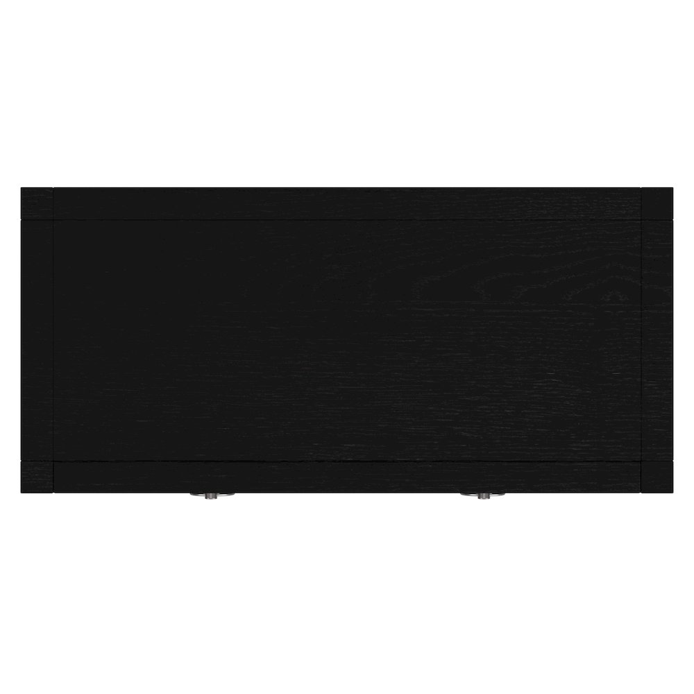 Lark 30 in W Rectangular Wood 1Drawer Nightstand, Black. Picture 7