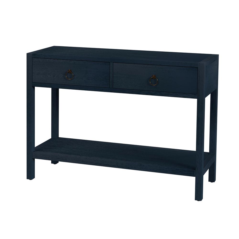 Lark 44"  Wood Console Table, Navy Blue. Picture 1