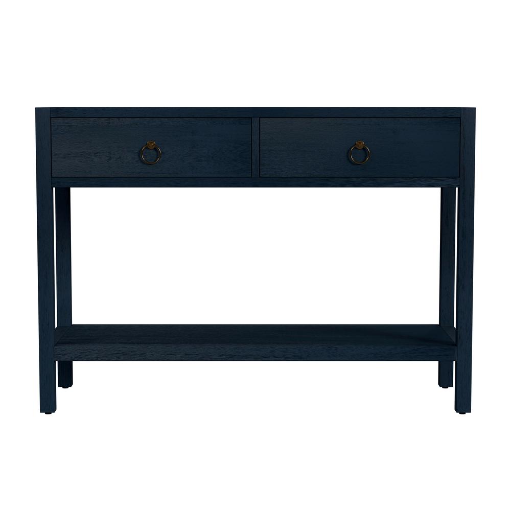Lark 44"  Wood Console Table, Navy Blue. Picture 3