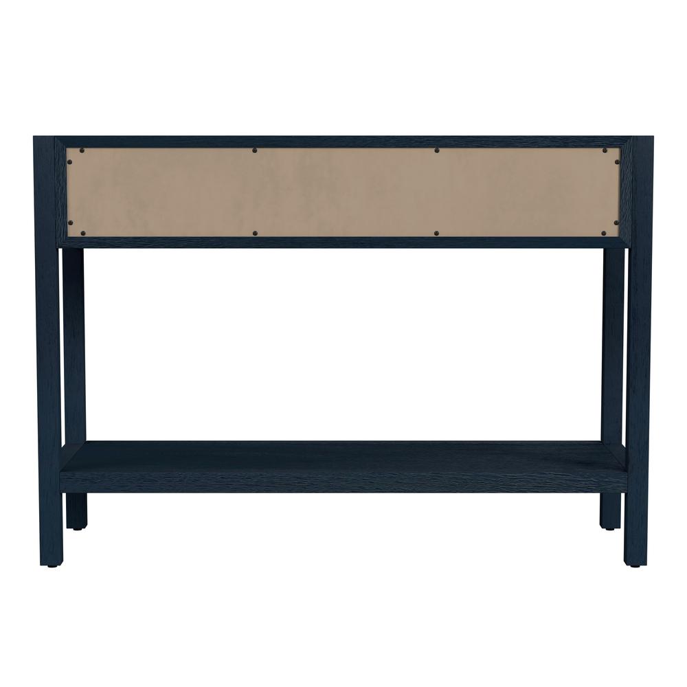 Lark 44"  Wood Console Table, Navy Blue. Picture 5