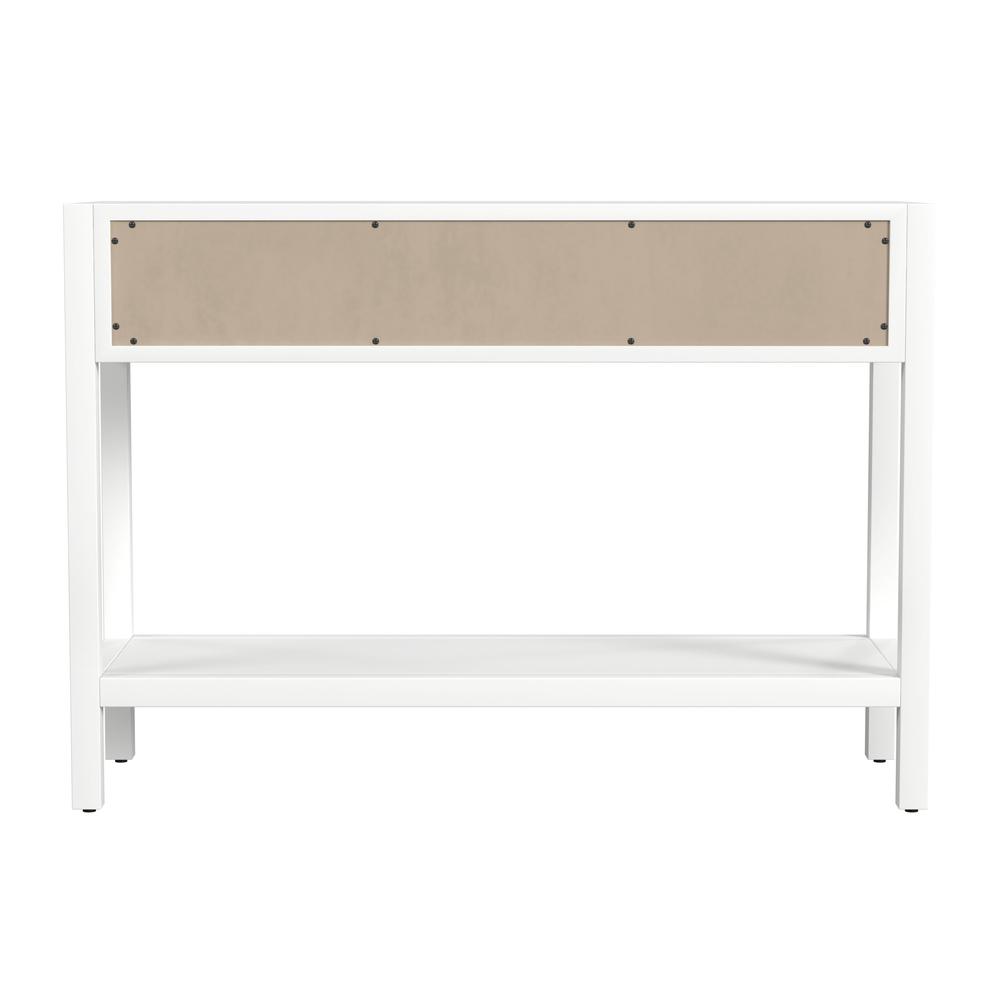 Lark 44" Wood Console Table, White. Picture 4