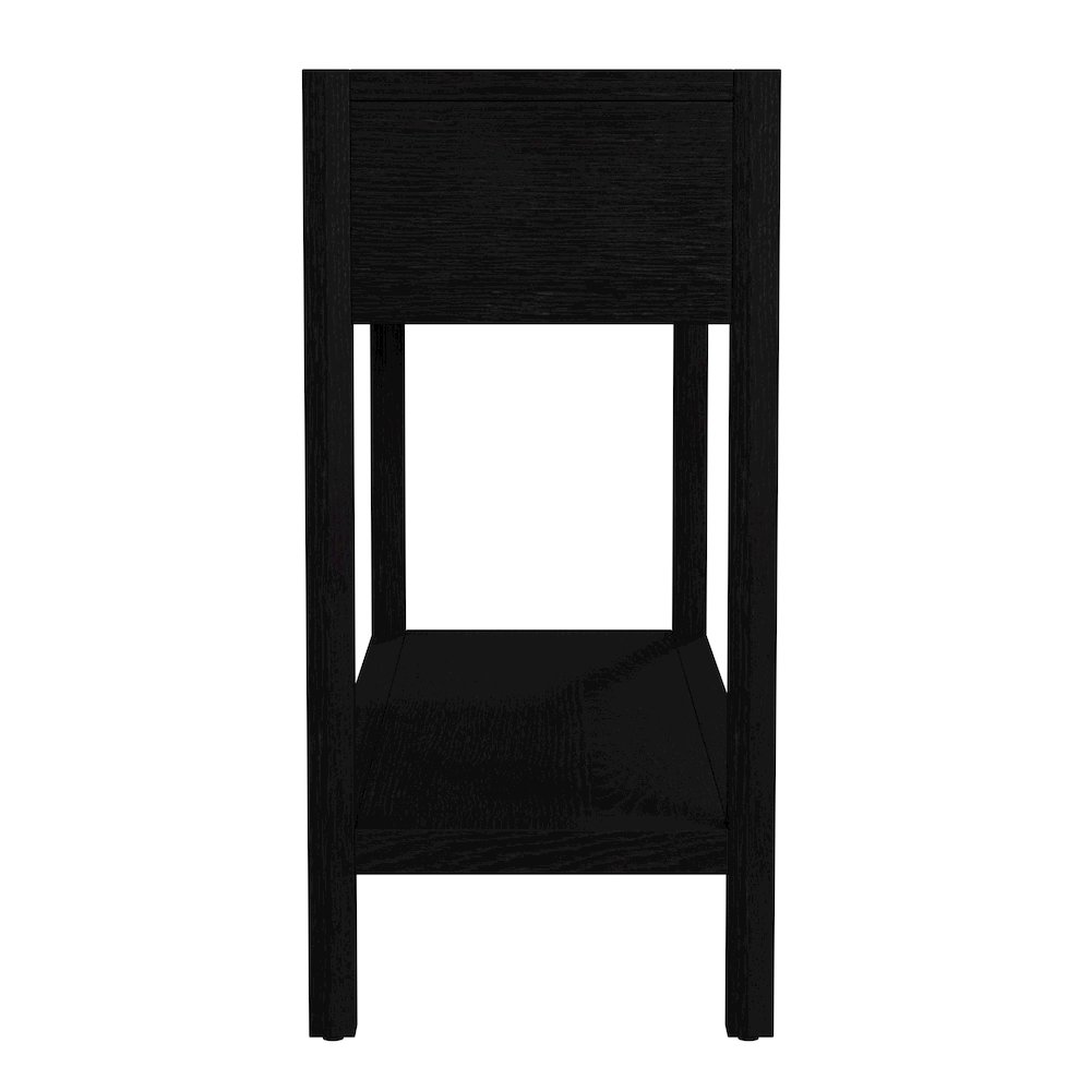 Lark 44 in. W  Rectangular Wood 2 Drawer Console Table, Black. Picture 5