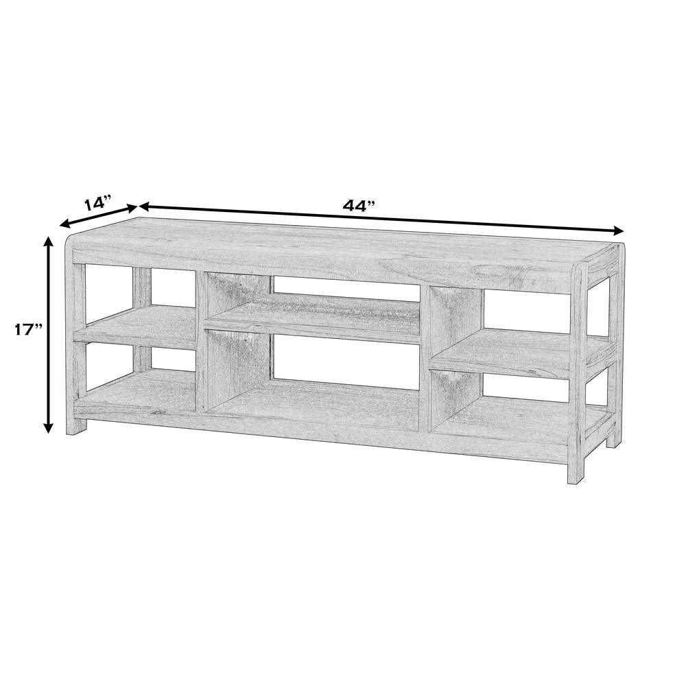 Hanover Walnut 44" TV Stand, Dark Brown. Picture 5