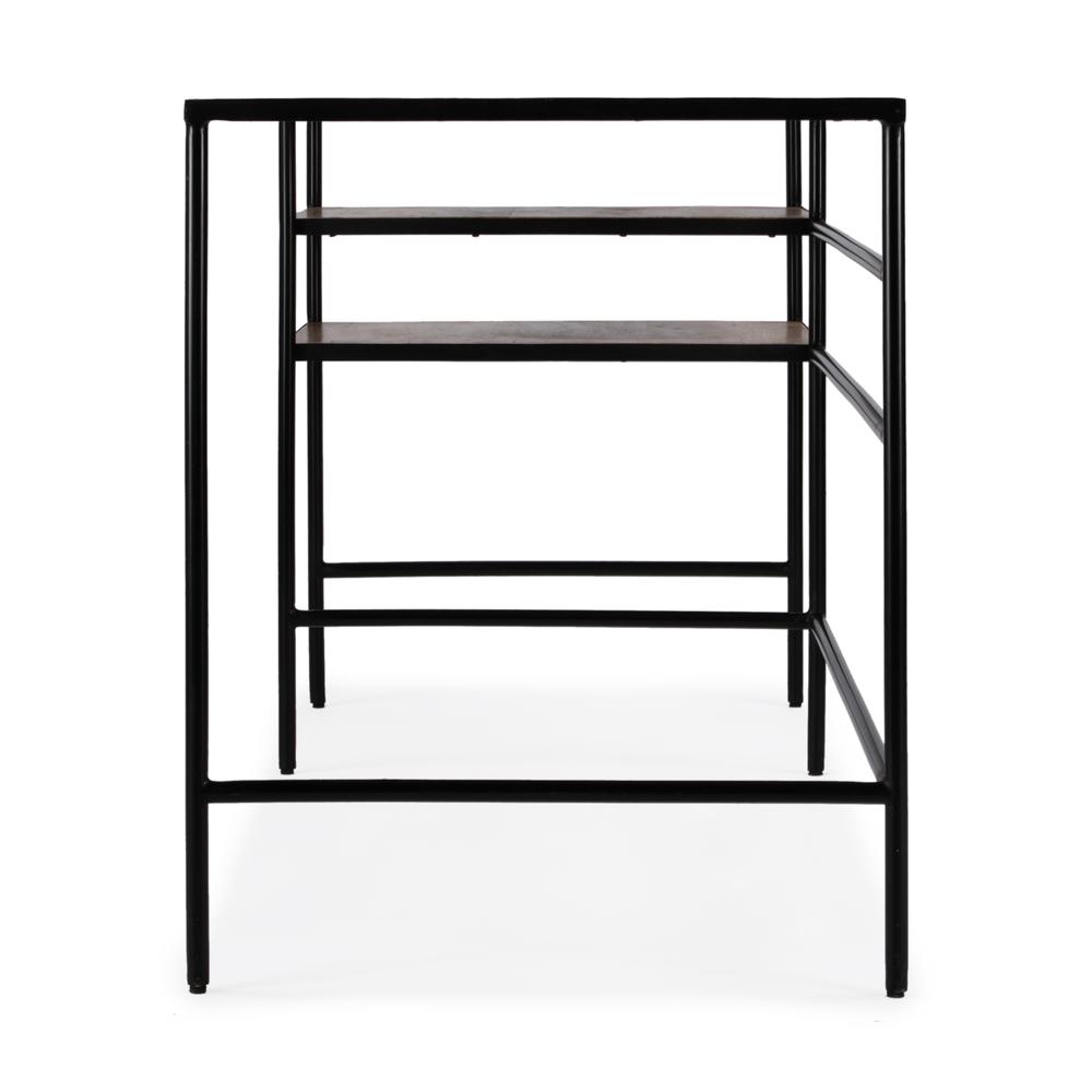 Jensen Iron and Wood Writing Desk, Light Brown. Picture 4