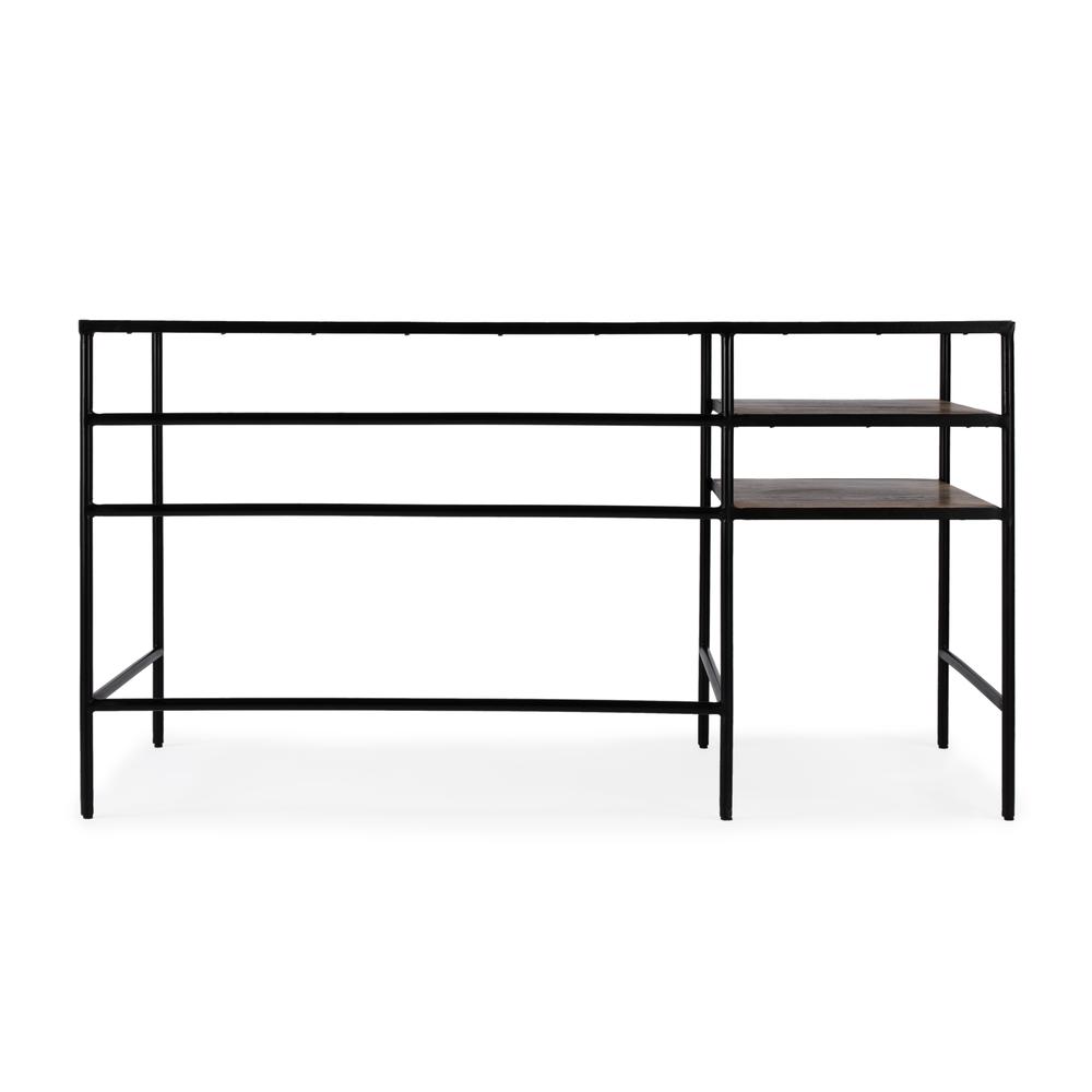 Jensen Iron and Wood Writing Desk, Light Brown. Picture 5