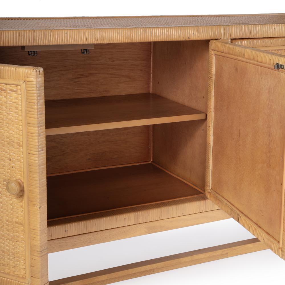 Captiva Rattan 4 Door 76" Sideboard, Natural. Picture 2
