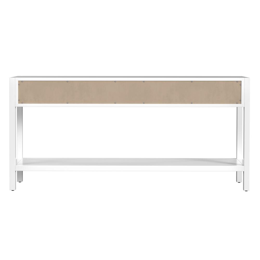 Lark 3 Drawer 65" Console Table, White. Picture 4