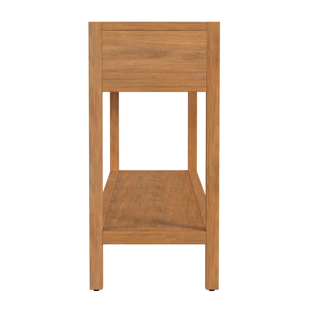 Lark 3 Drawer 65" Console Table, Light Brown. Picture 3