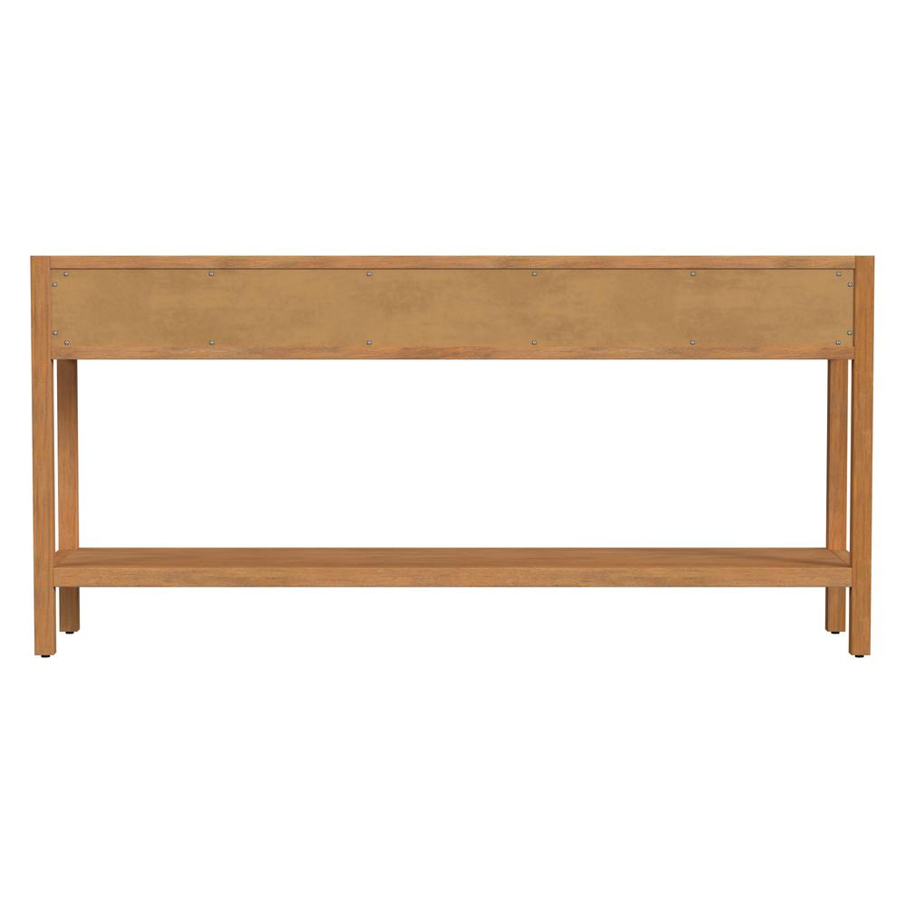 Lark 3 Drawer 65" Console Table, Light Brown. Picture 4