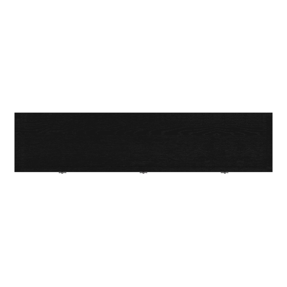 Lark 65 in. W Rectangular Wood 3 Drawer Console Table, Black. Picture 7