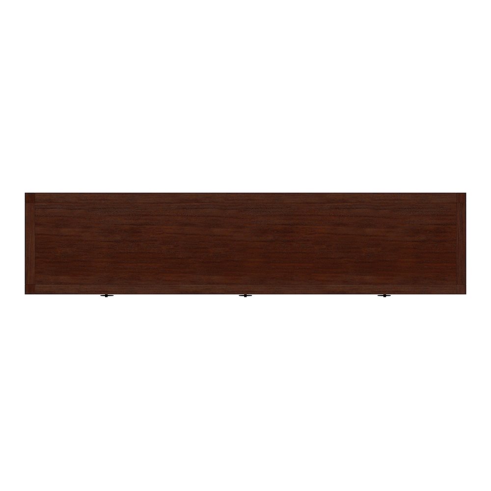 Lark 65 in. W Rectangular Wood 3 Drawer Console Table, Medium Brown. Picture 7