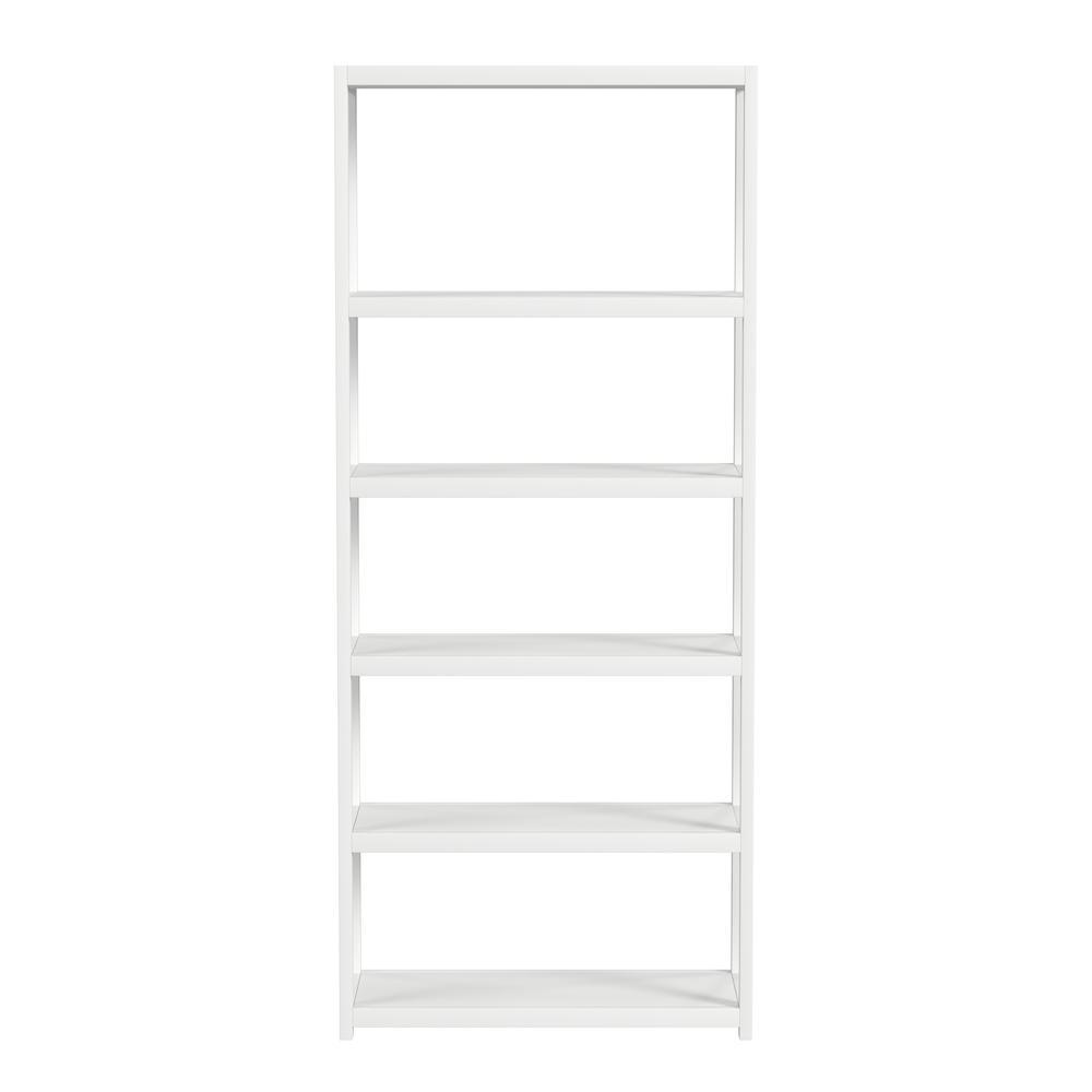 Lark 5 Tier 30Wx75H Etagere Bookcase, White. Picture 2